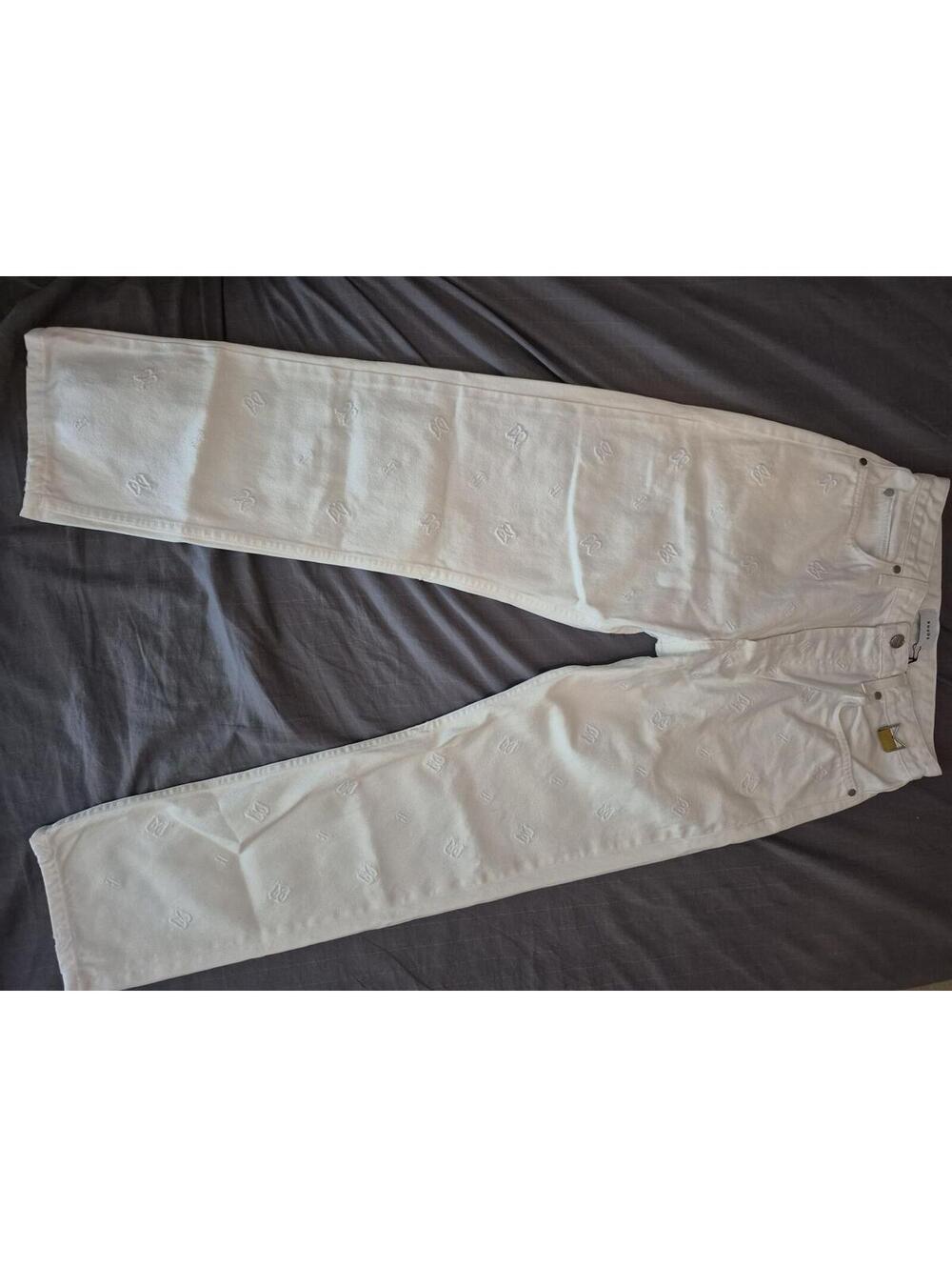 Rhude White Denim Embroidered Jeans Size 31 BNWT